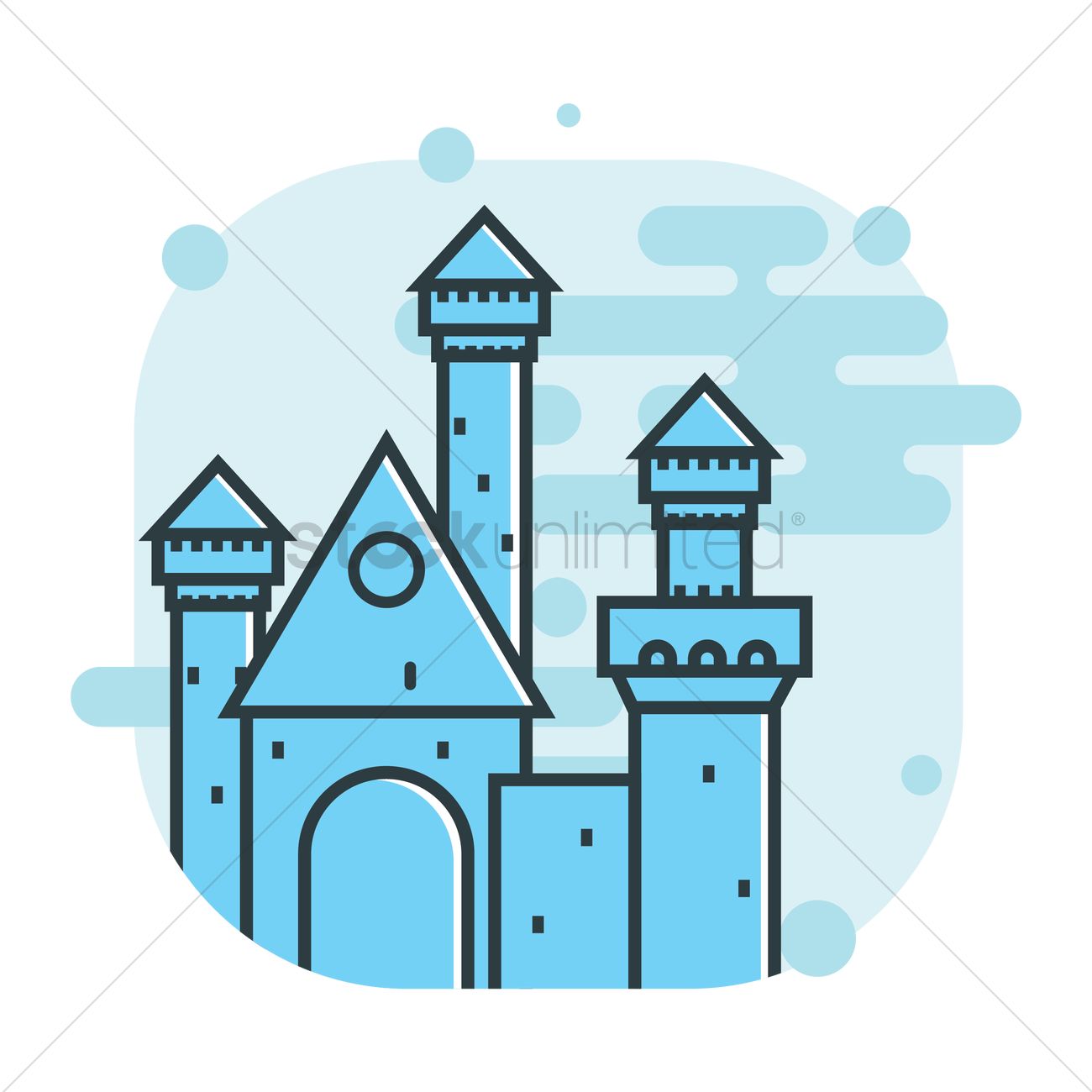 1300x1300 Neuschwanstein Castle Vector Image
