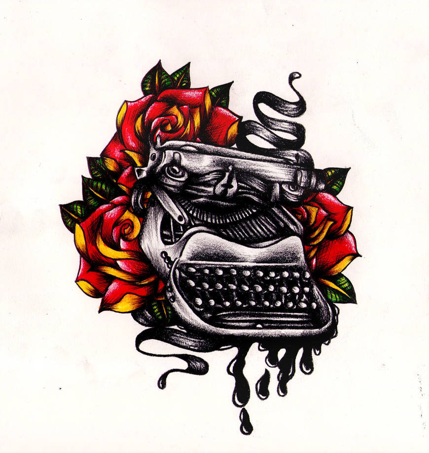 870x918 Typewriter Tattoo