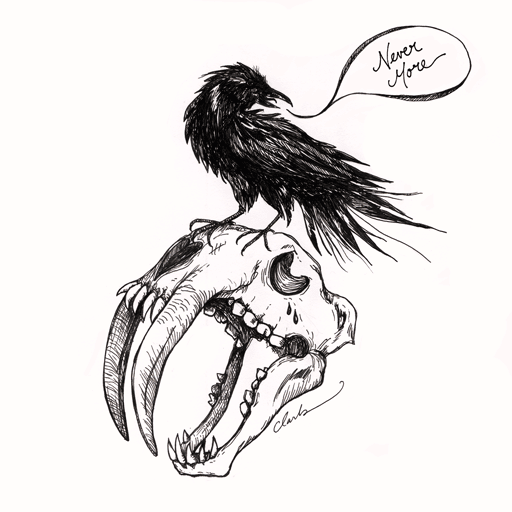 512x512 Inked In Red Nevermore