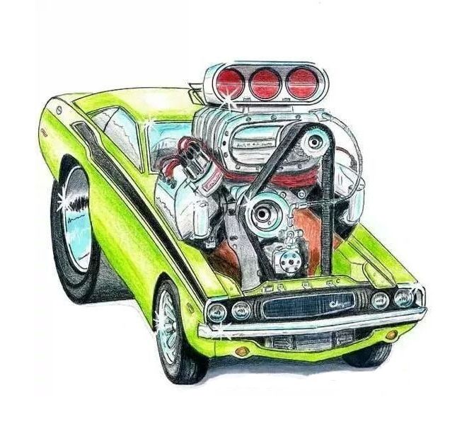 653x606 cartoon hot rod hot rod art muscle cars, car