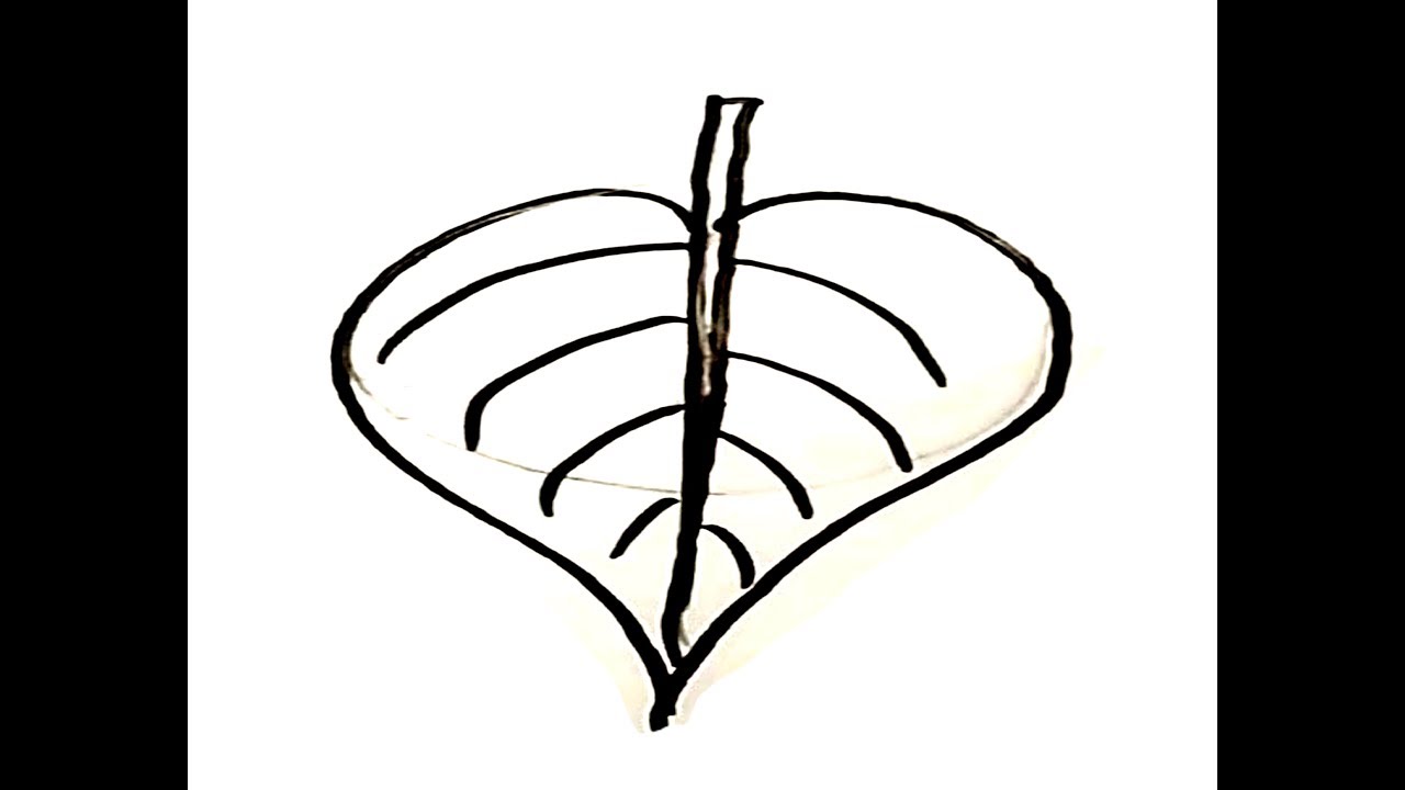 1280x720 How To Draw A Leaf For Kids Easily Step