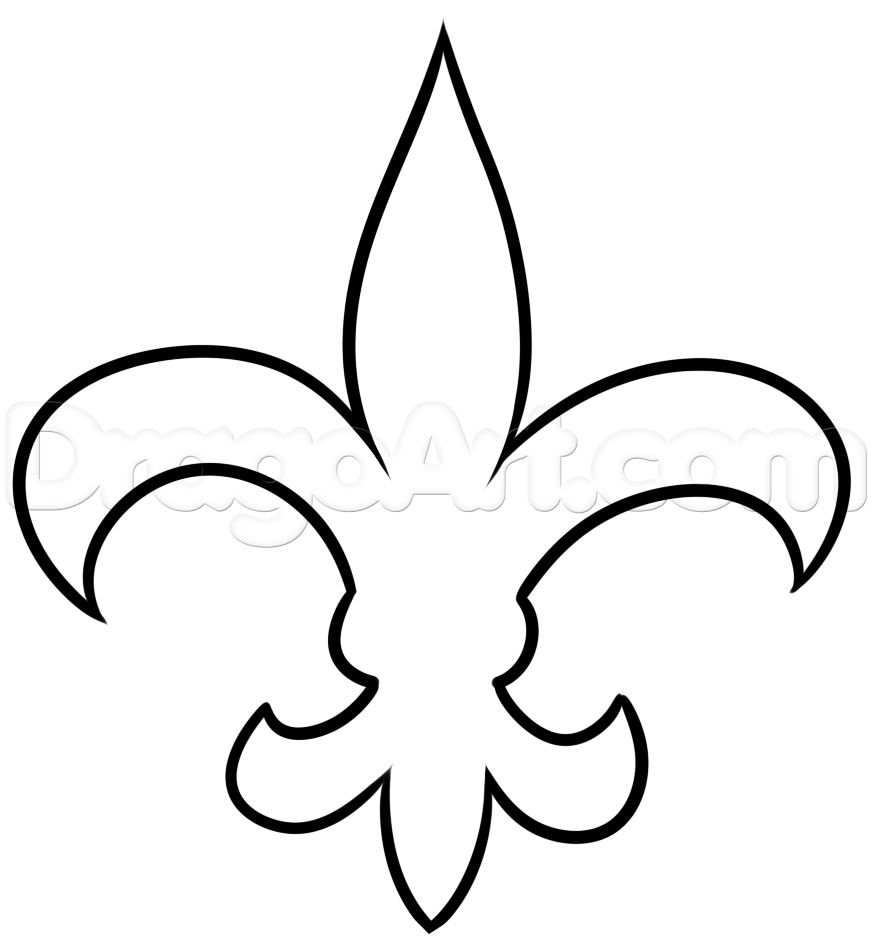 872x948 How To Draw New Orleans Saints, Step