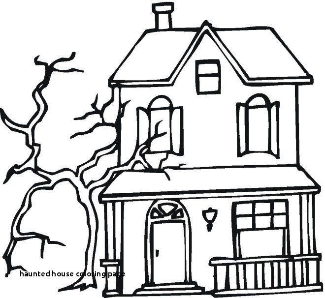 660x606 Haunted House Coloring Pages New Haunted House Coloring