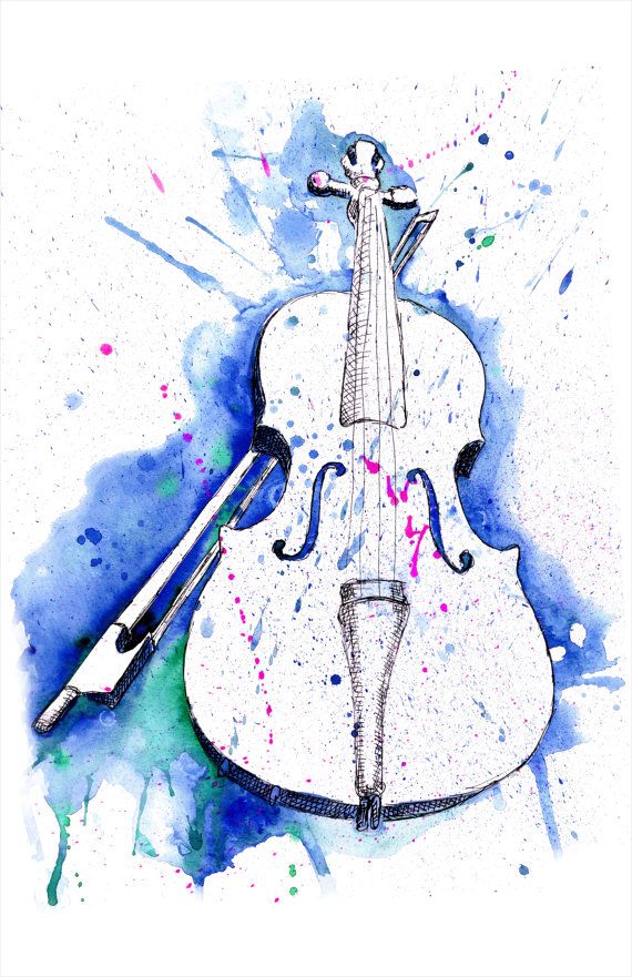 570x881 watercolor violin new house diy artwork violin, music drawings