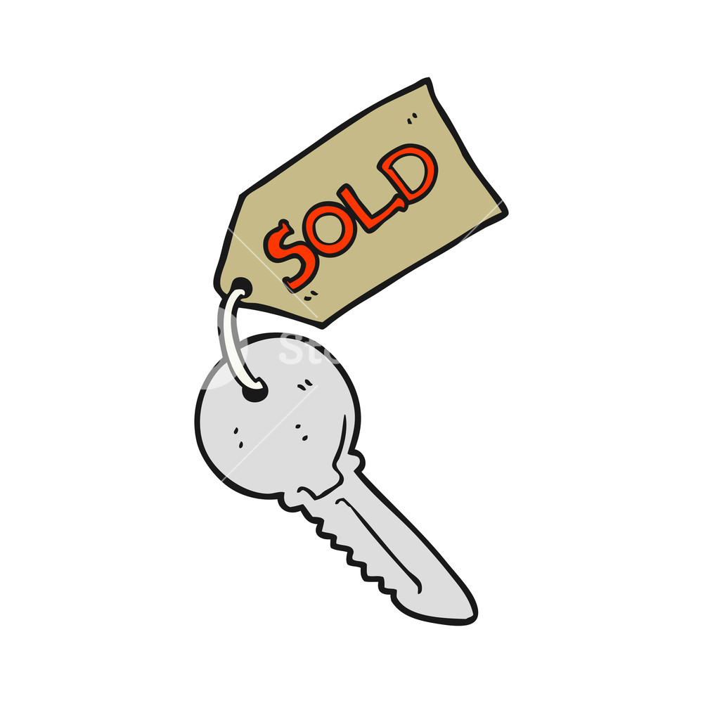 1000x1000 Freehand Drawn Cartoon New House Key Royalty Free Stock Image