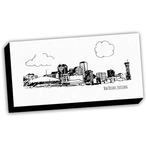 466x466 Picture It On Canvas Sketch Orleans Cityscape Urban Drawing