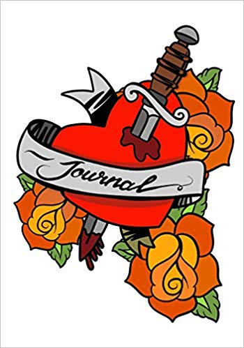 350x499 Journal Old School Tattoo Heart Tattoo Lover Gifts Journal