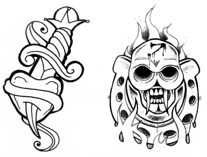 680x515 New School Tattoo Design