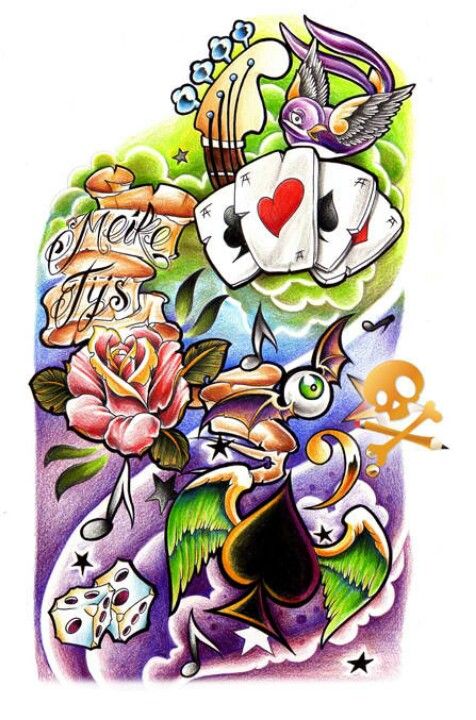 476x720 new school tattoo random old school tattoo designs, tattoo