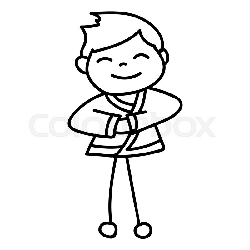 800x800 Hand Drawing Cartoon Character Kid, Stock Vector Colourbox