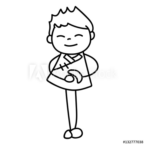 500x500 Hand Drawing Cartoon Character Happy Chinese New Year