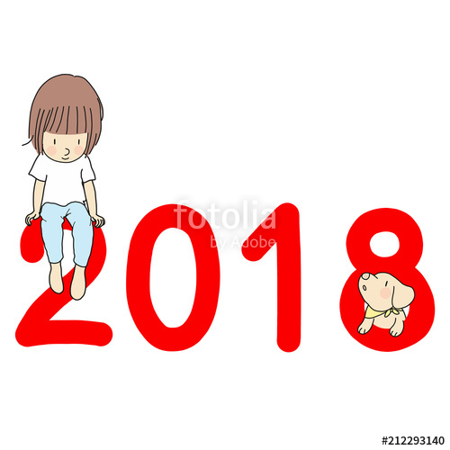 500x500 Vector Illustration Of Happy New Year Greeting Card Design