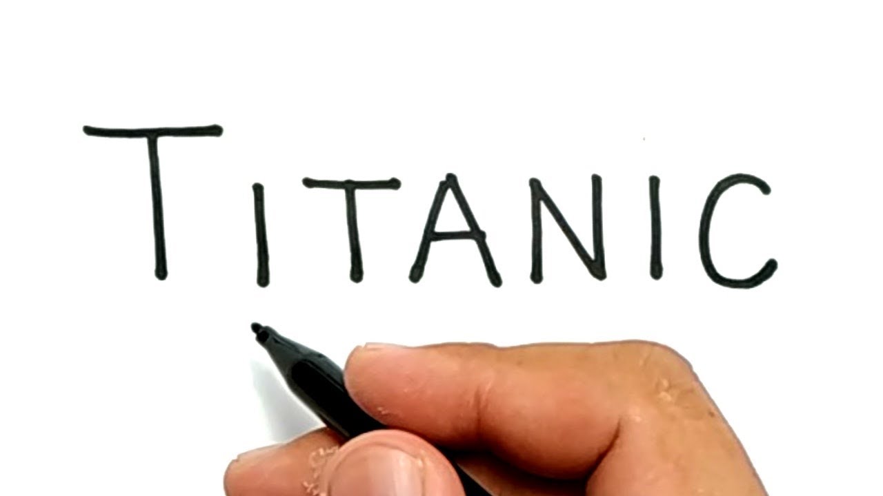 1280x720 Very Easy ! How To Turn Words Titanic Into Cartoon For Kids How