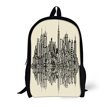 355x355 Pinbeam Backpack Travel Daypack City Of Sketch New