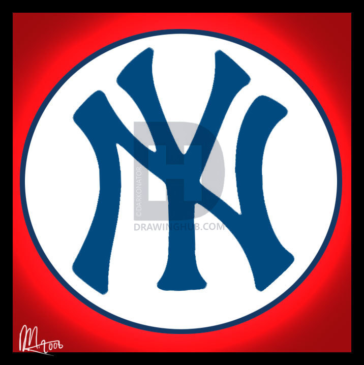 716x718 How To Draw The New York Yankees Logo, Step
