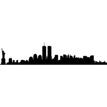 450x450 New York City Skyline Silhouette With Twin Towers