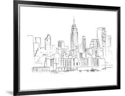 400x309 Drawing Skyscrapers New York Premium Giclee Print