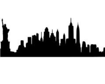 340x270 New York Skyline Silhouette Simple