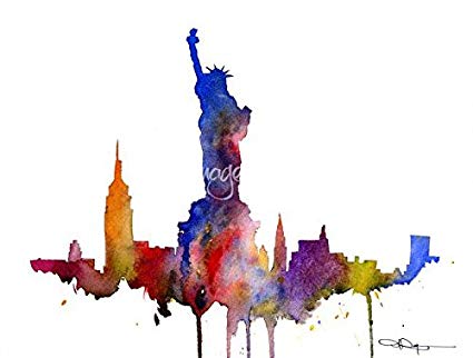 425x322 Imagekind Wall Art Print Entitled New York Skyline