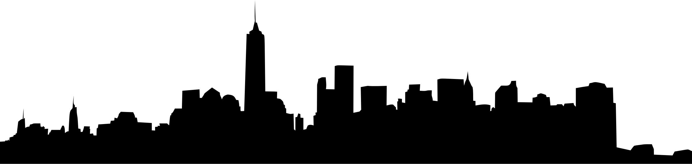 2400x571 Collection Of 'new York Skyline Silhouette' Download More Than