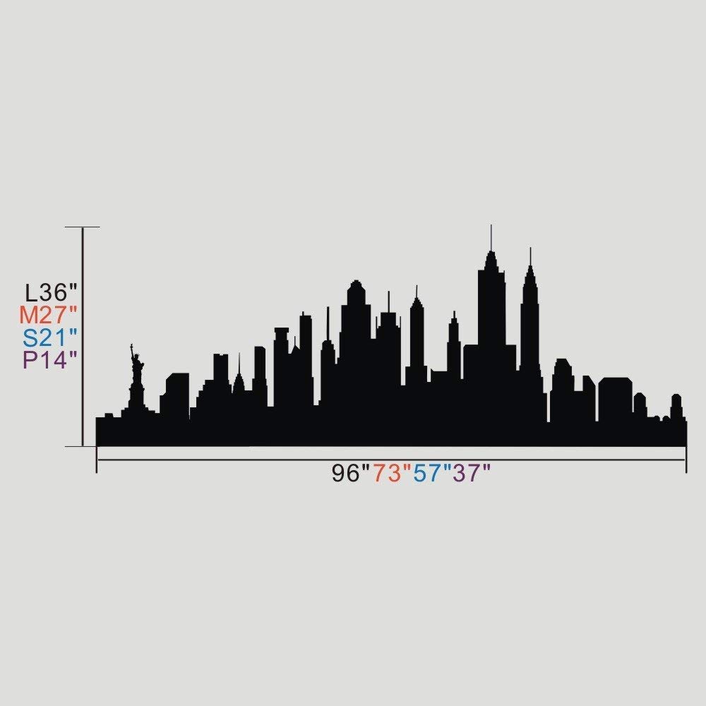 1000x1000 New York City Skyline Wall Sticker Vinyl Ctiy Wall