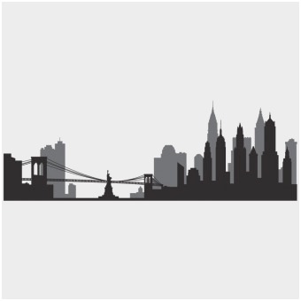 New York Skyline Drawing Outline | Free download on ClipArtMag