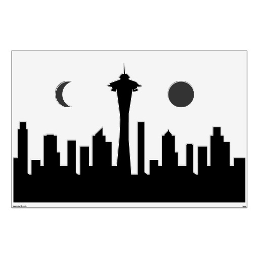 512x512 Seattle Skyline Outline Free Download Clip Art