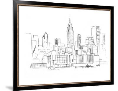 400x309 Drawing Skyscrapers New York Premium Giclee Print
