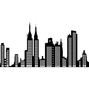300x300 Hd Drawn Skyline Twin Towers Silhouette Design Lazttweet