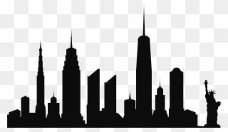 320x186 New York City Skyline Silhouette Png Clip