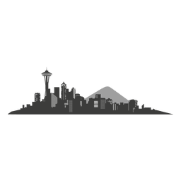256x256 New York City Skyline Silhouette Download Free Clipart
