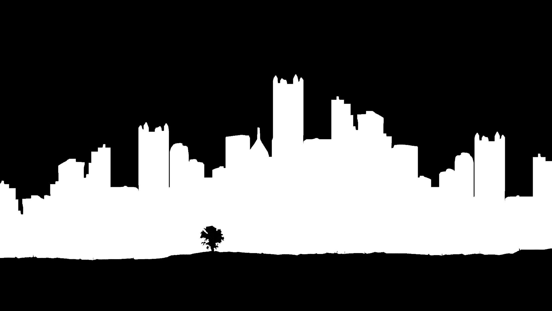 1920x1080 Skyline Silhouette Drawing