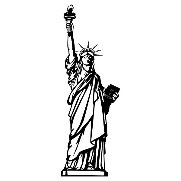 600x600 Statue Of Liberty Free Dxf Cnc Draw Stock