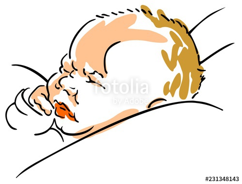 500x379 Newborn Baby, Stylized Ink Drawing Stock Image And Royalty Free