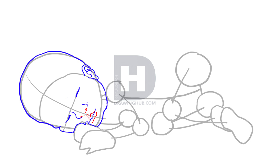 900x551 How To Draw A Newborn Baby, Step