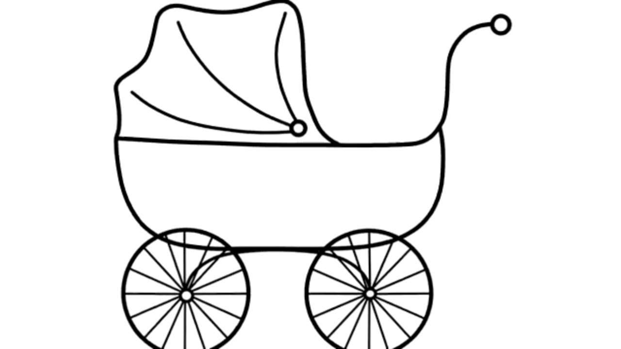 1280x720 Huge Collection Of 'baby Carriage Drawing' Download More Than