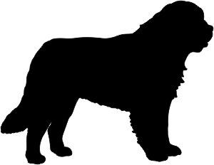 300x232 St Bernard Dog Silhouette Saint Bernard Dog Silhouette