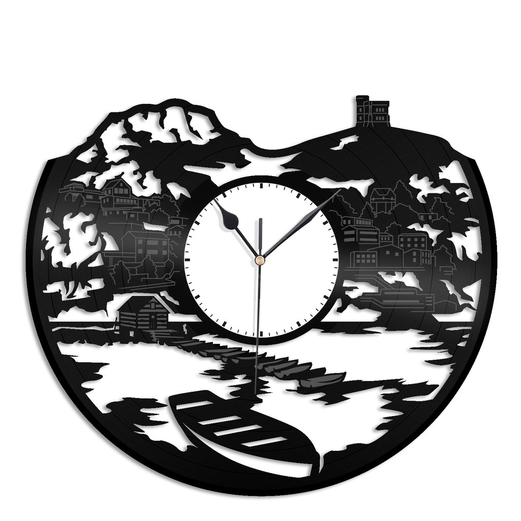 1024x1024 Newfoundland Canada Skyline Vinyl Wall Clock Vinylshop Us