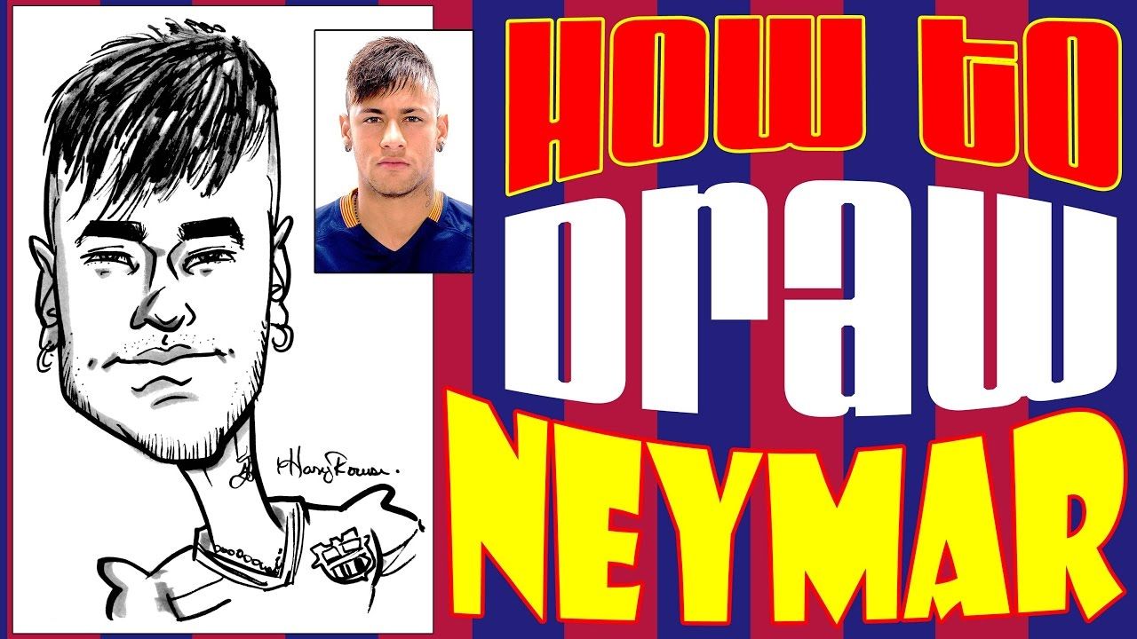 1280x720 How To Draw A Quick Caricature Neymar Jr How To Draw Soccer
