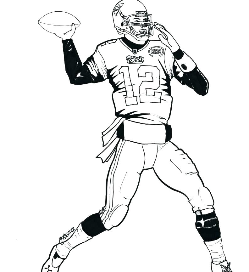 792x864 Football Coloring