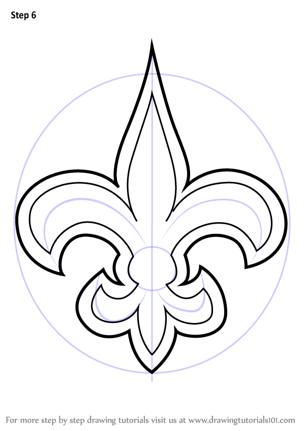 600x846 Learn How To Draw New Orleans Saints Logo