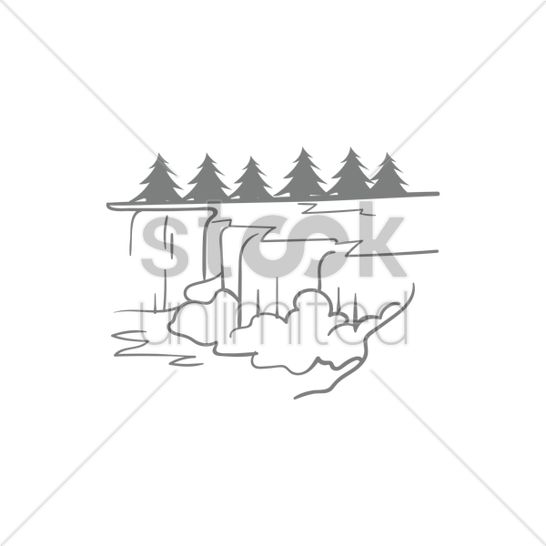 600x600 Niagara Falls Vector Image