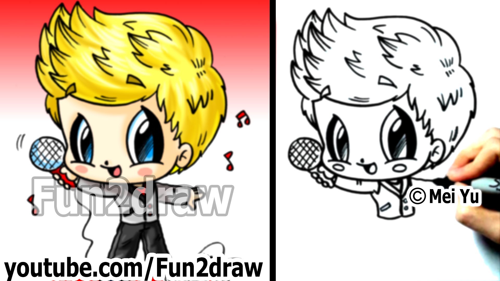 1920x1080 One Direction Niall Horan Drawing Tutorial Chibi