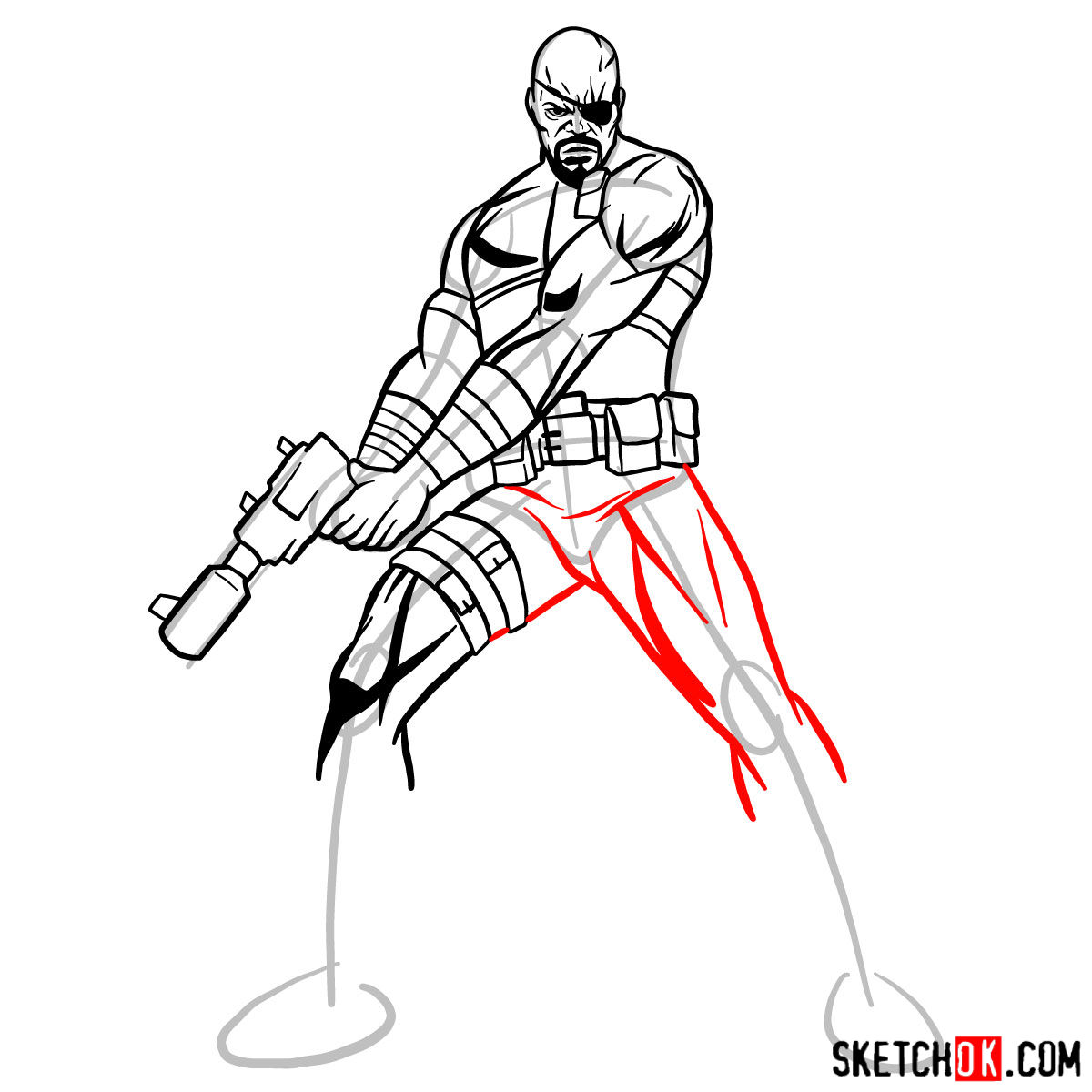 1200x1200 How To Draw Nick Fury From The Avengers
