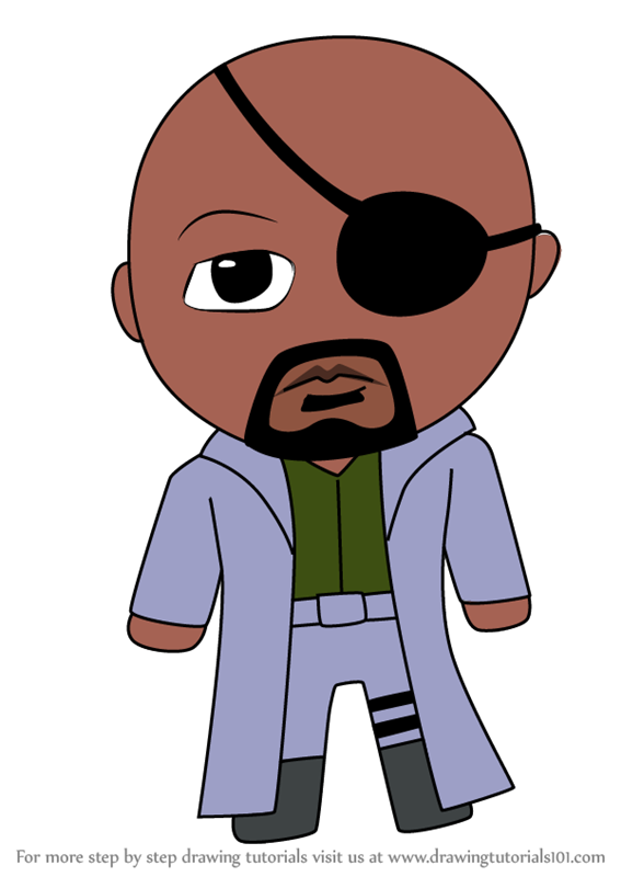 567x800 Learn How To Draw Kawaii Nick Fury