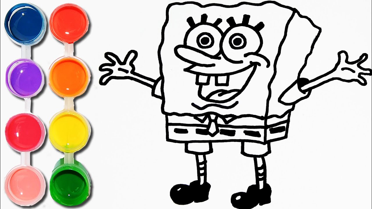 1280x720 How To Draw Color Spongebob Squarepants Drawing Coloring