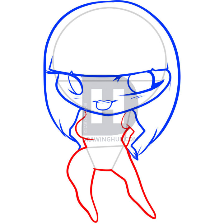 720x720 How To Draw Chibi Nicki Minaj, Step