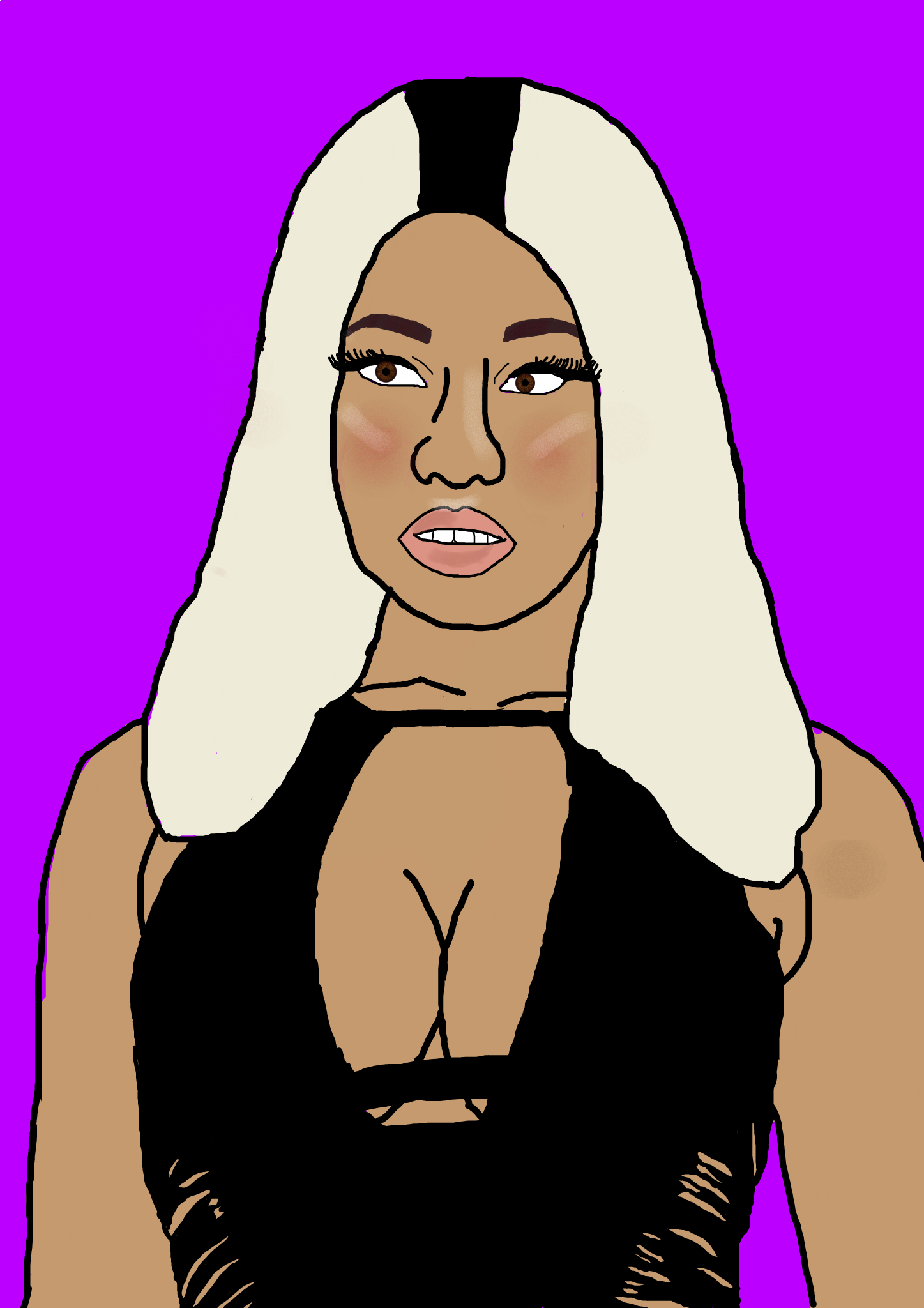 1447x2048 Nickiminaj Cartoon Rapper