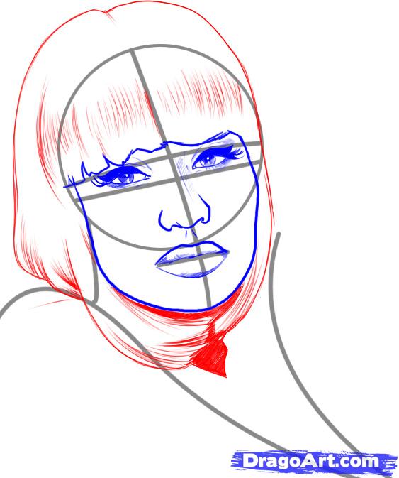 563x673 How To Draw Nicki Minaj, Step