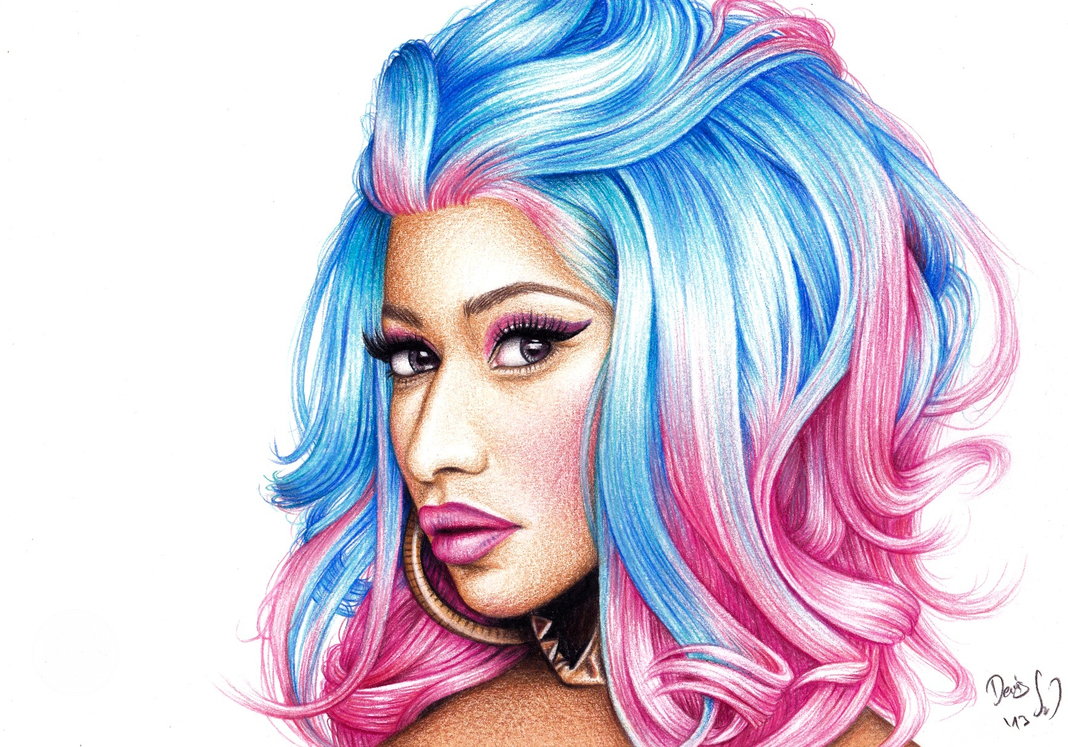 1068x747 Nicki Minaj Pencil Sketch And Nicki Minajdendareloaded